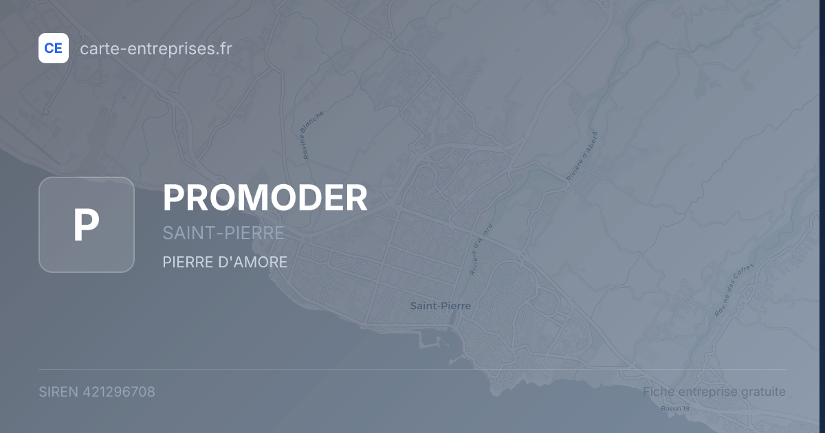 PROMODER — 421296708 — fiche entreprise