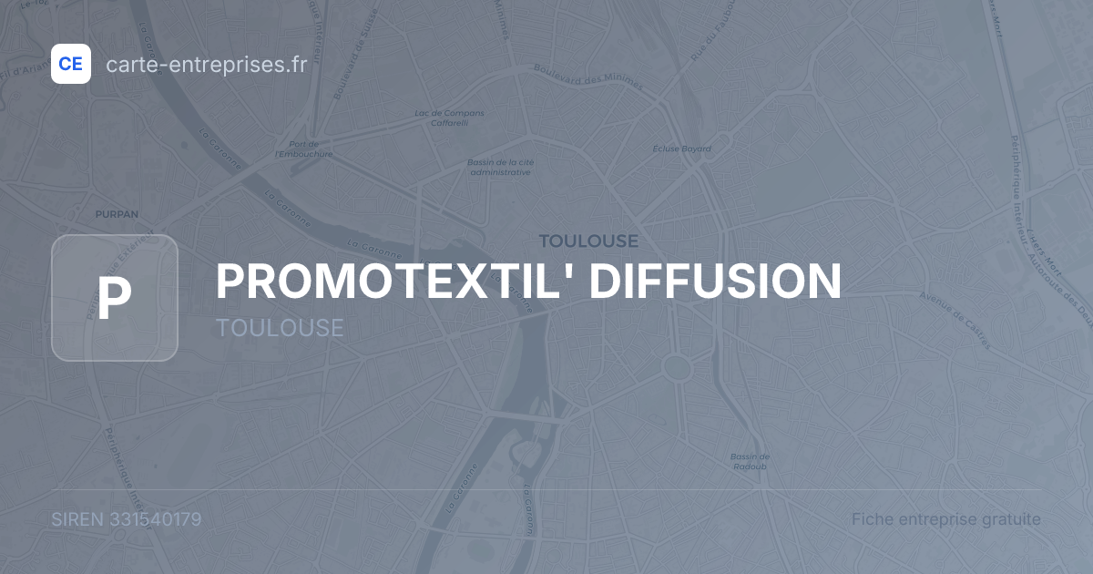 PROMOTEXTIL' DIFFUSION — 331540179 — fiche entreprise