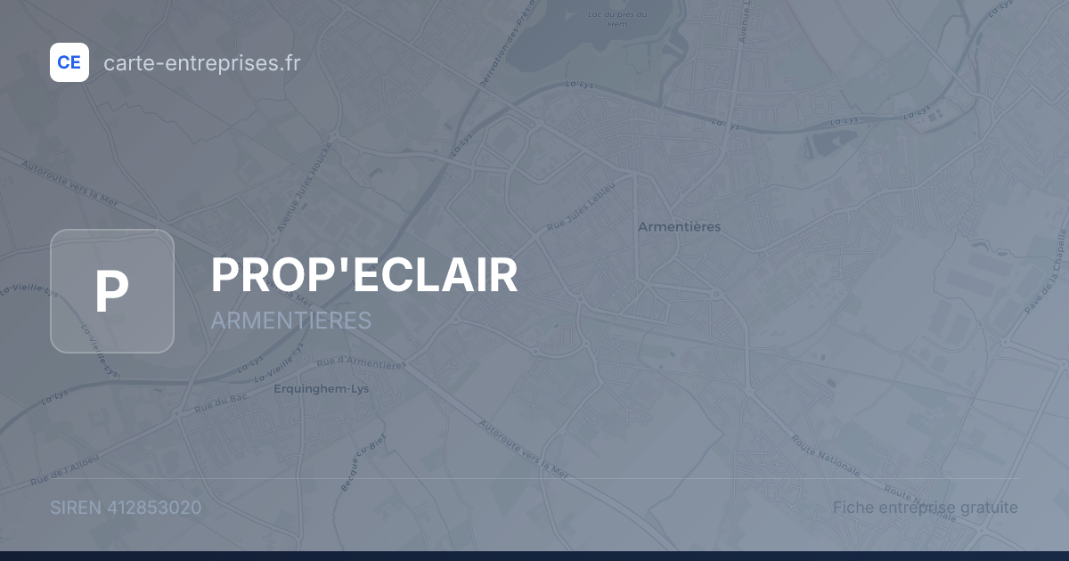 PROP'ECLAIR — 412853020 — fiche entreprise