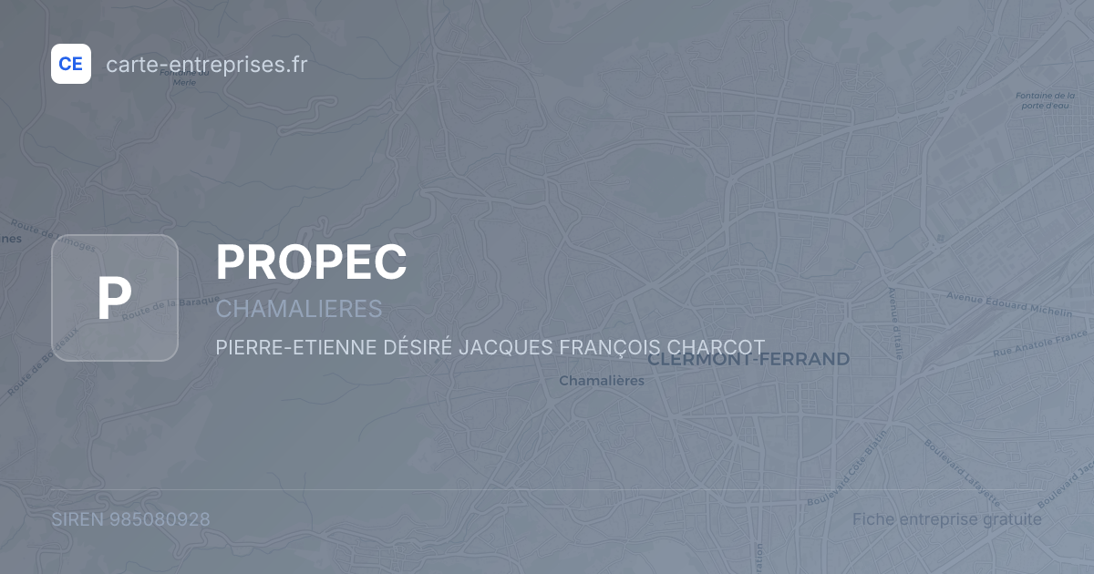 PROPEC — 985080928 — fiche entreprise