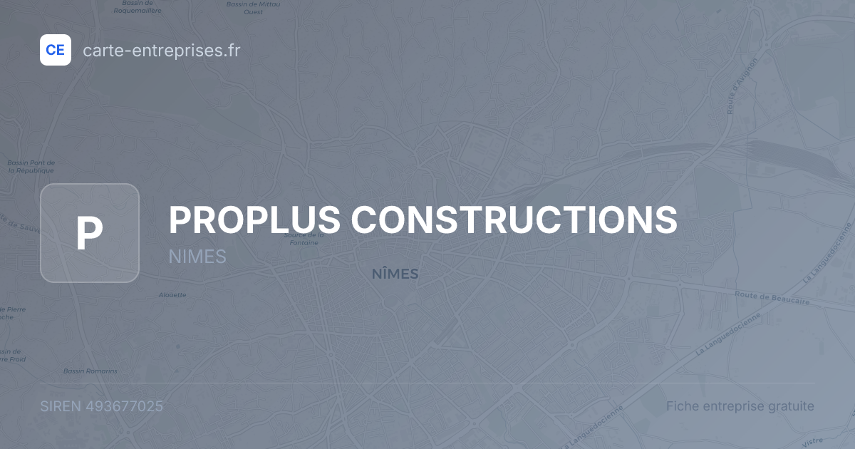 PROPLUS CONSTRUCTIONS — 493677025 — fiche entreprise