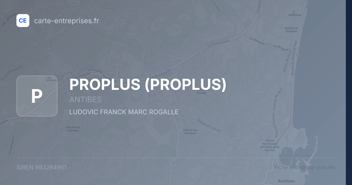 PROPLUS — 993264951 — fiche entreprise