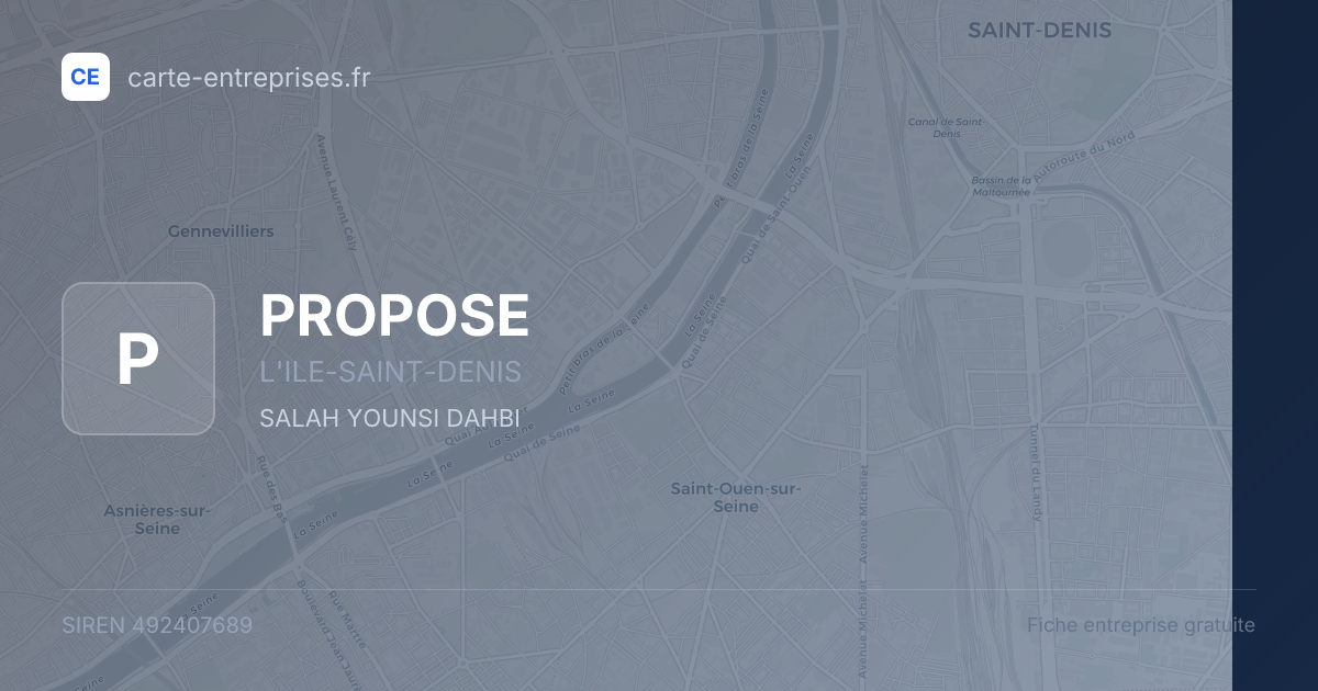PROPOSE — 492407689 — fiche entreprise