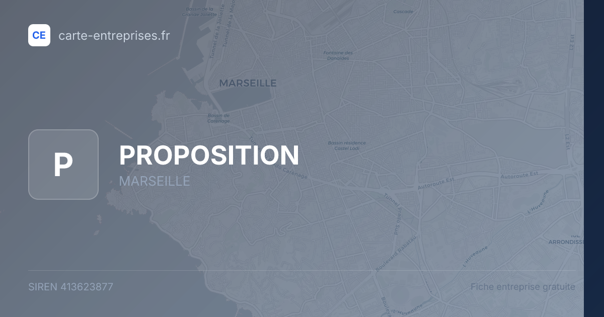 PROPOSITION — 413623877 — fiche entreprise