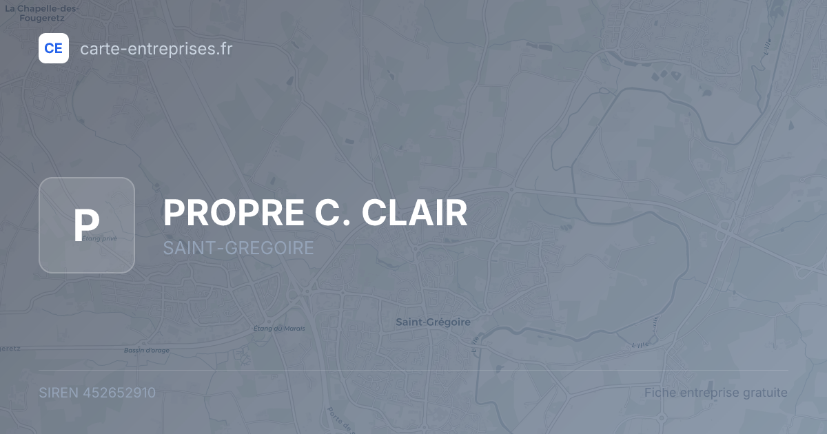 PROPRE C. CLAIR — 452652910 — fiche entreprise