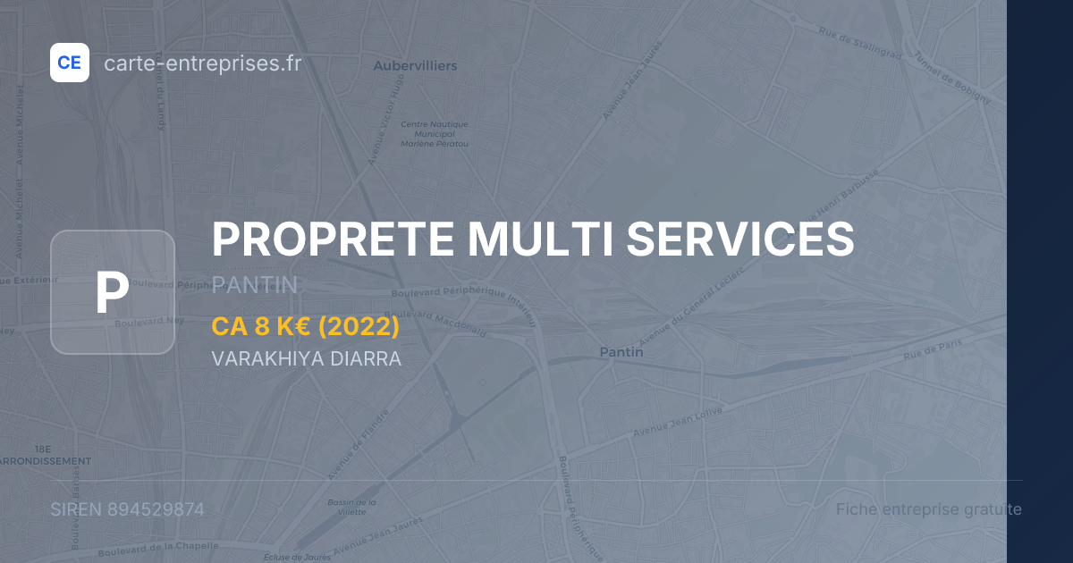 PROPRETE MULTI SERVICES — 894529874 — fiche entreprise