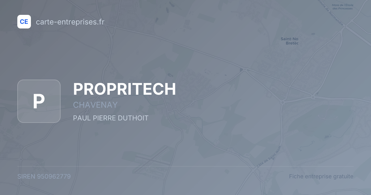 PROPRITECH — 950962779 — fiche entreprise