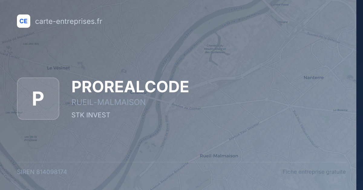 PROREALCODE — 814098174 — fiche entreprise