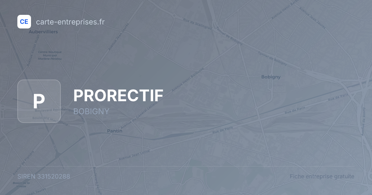 PRORECTIF — 331520288 — fiche entreprise