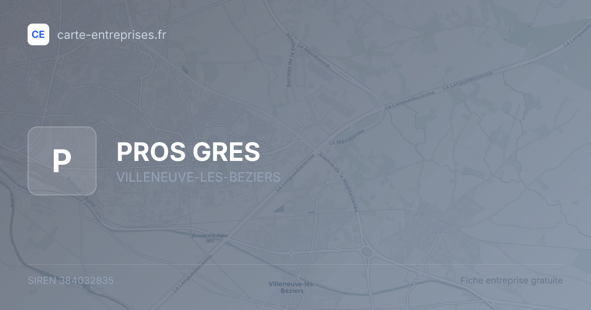 PROS GRES — 384032835 — fiche entreprise