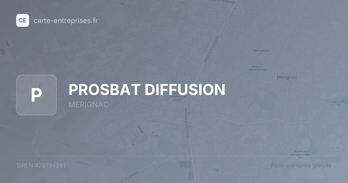 PROSBAT DIFFUSION — 479794281 — fiche entreprise