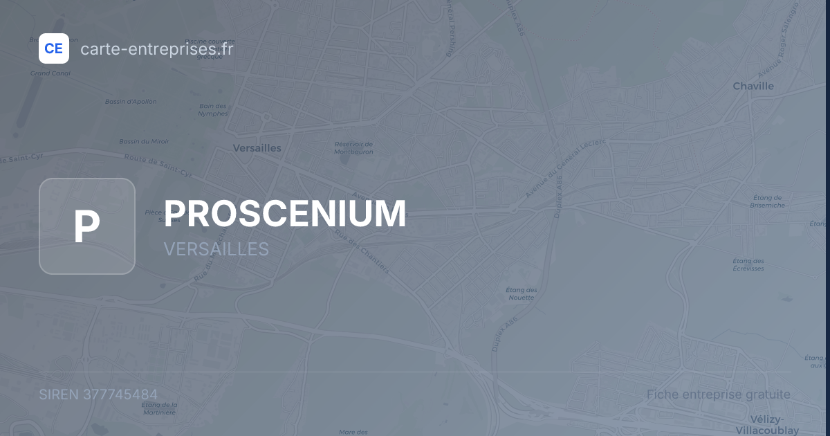 PROSCENIUM — 377745484 — fiche entreprise