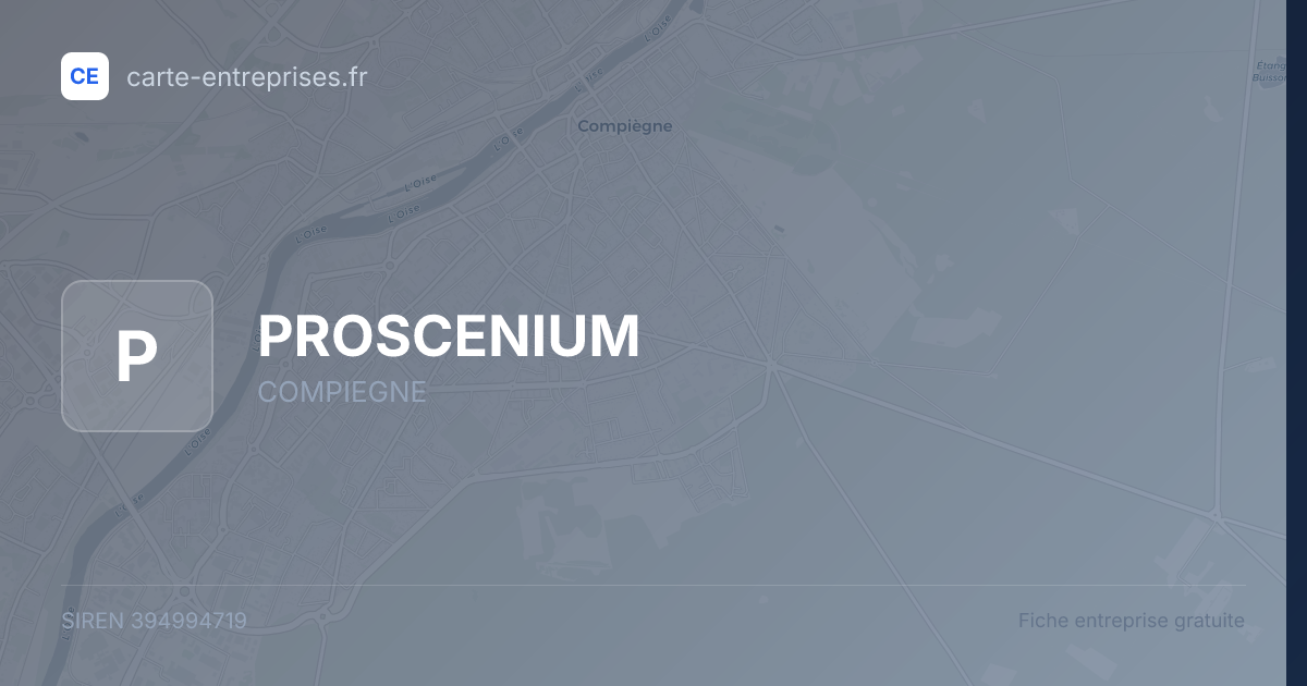 PROSCENIUM — 394994719 — fiche entreprise