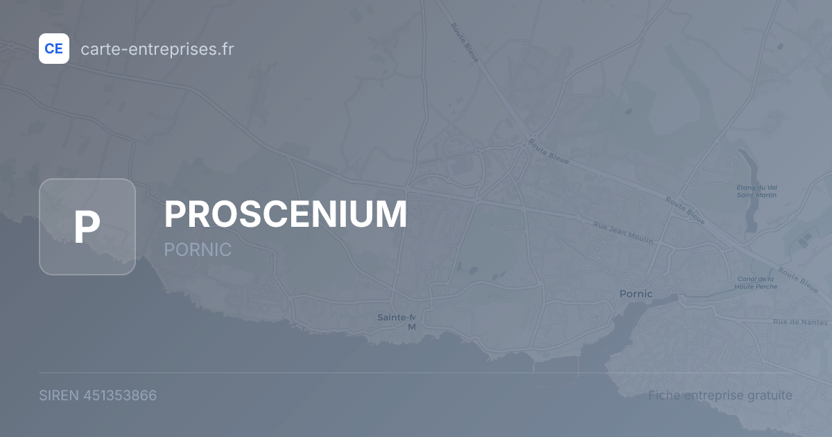 PROSCENIUM — 451353866 — fiche entreprise
