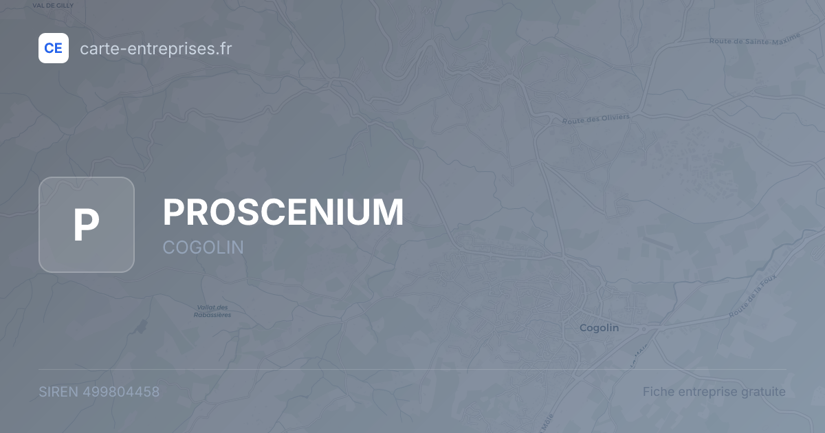PROSCENIUM — 499804458 — fiche entreprise