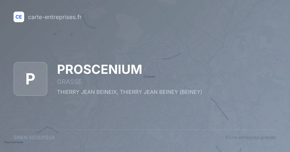 PROSCENIUM — 502831324 — fiche entreprise