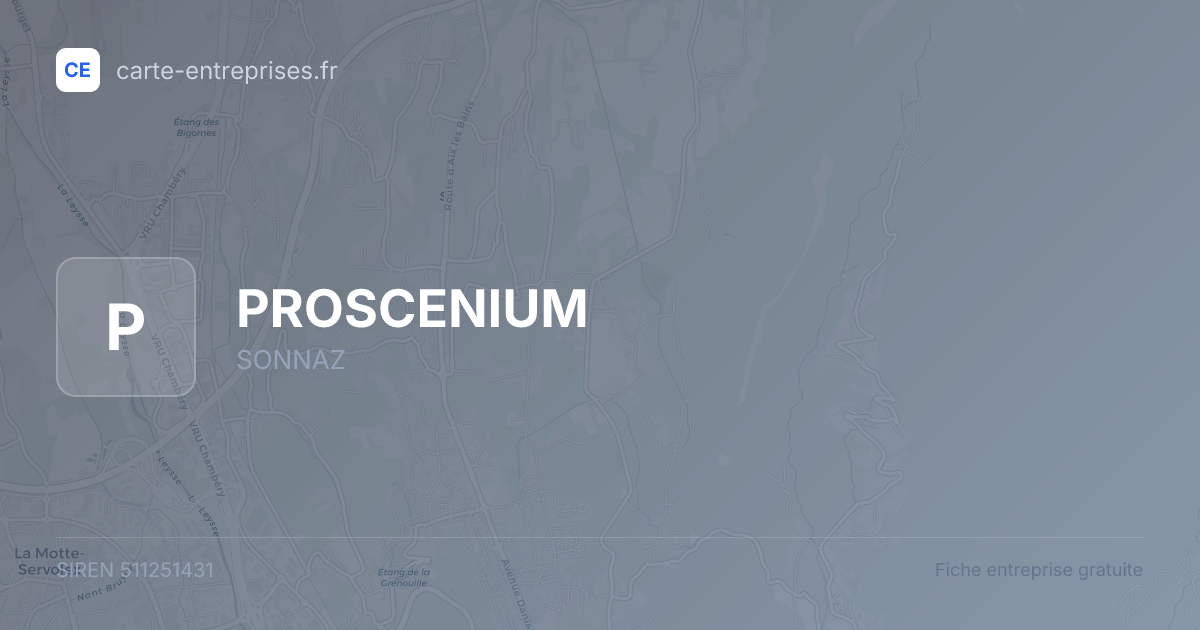 PROSCENIUM — 511251431 — fiche entreprise