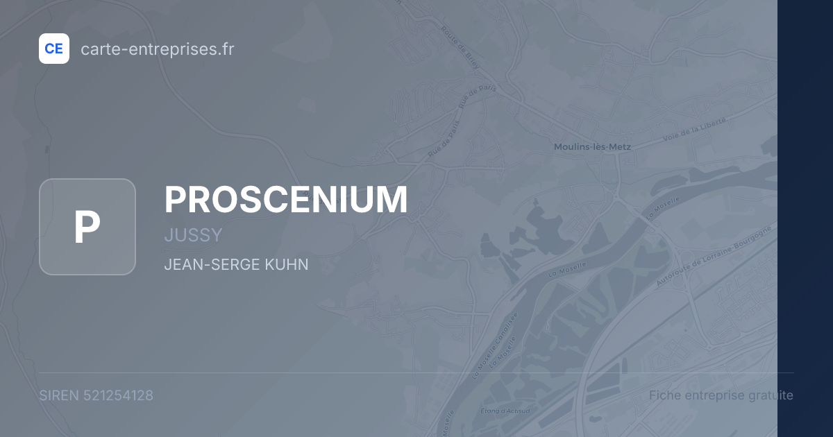 PROSCENIUM — 521254128 — fiche entreprise
