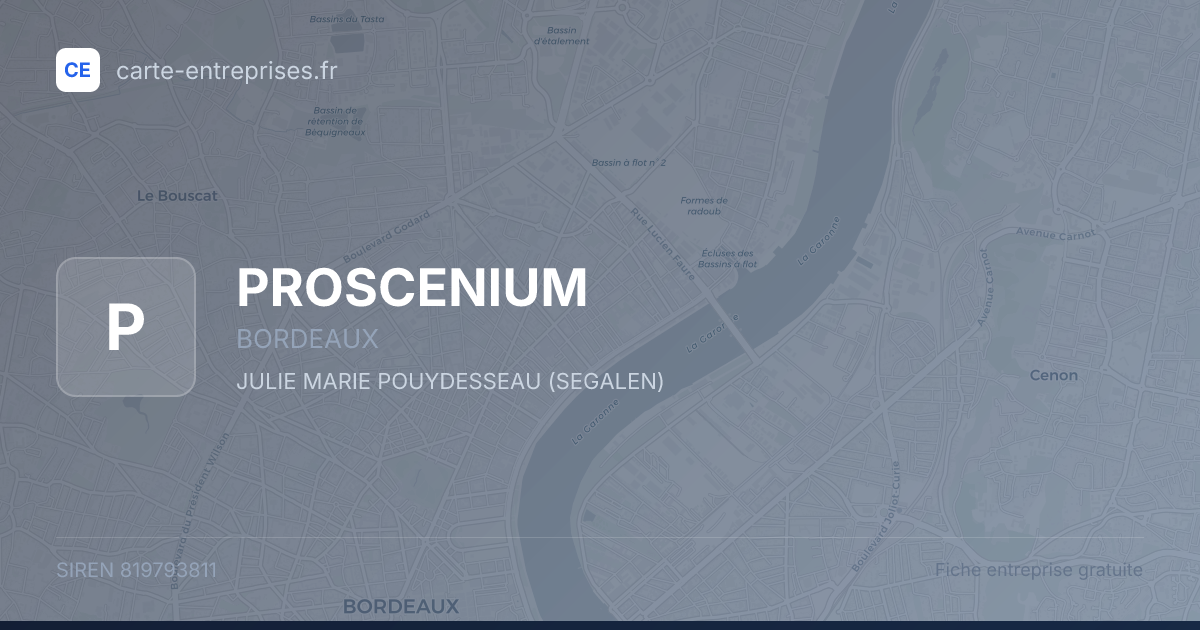 PROSCENIUM — 819793811 — fiche entreprise