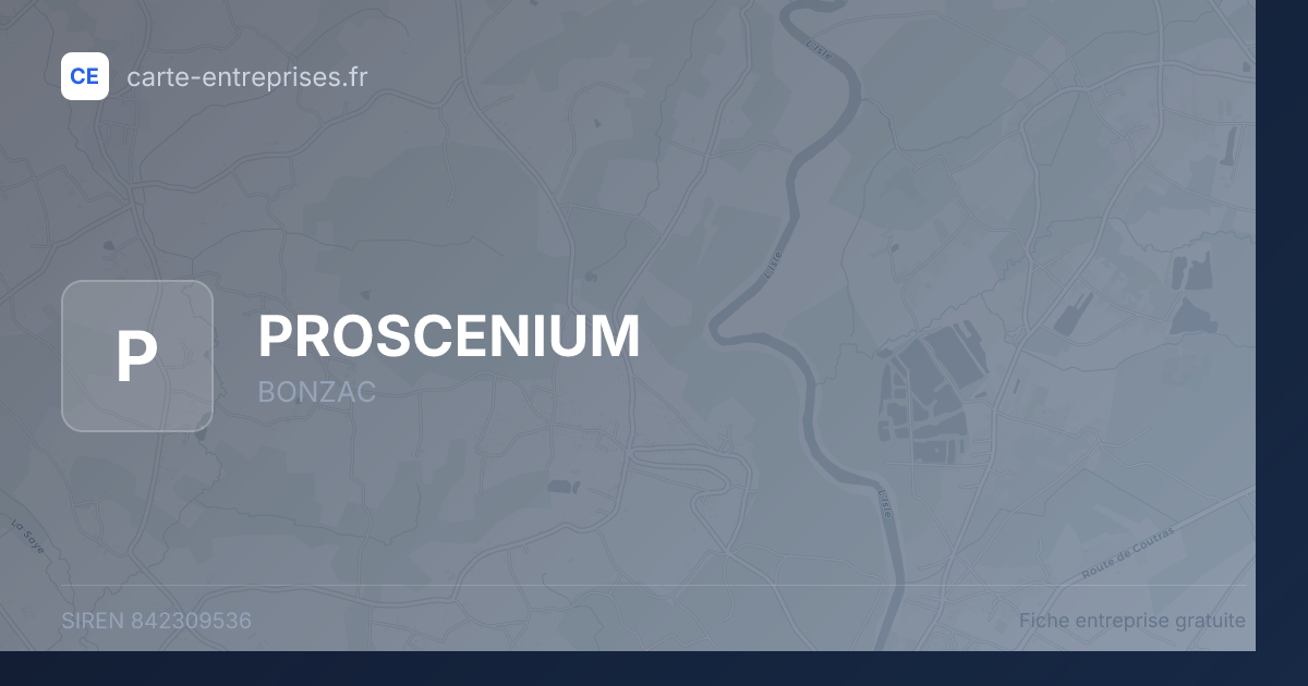 PROSCENIUM — 842309536 — fiche entreprise