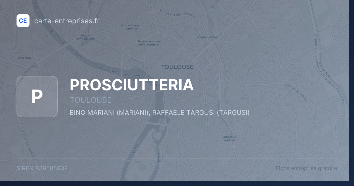 PROSCIUTTERIA — 839585932 — fiche entreprise