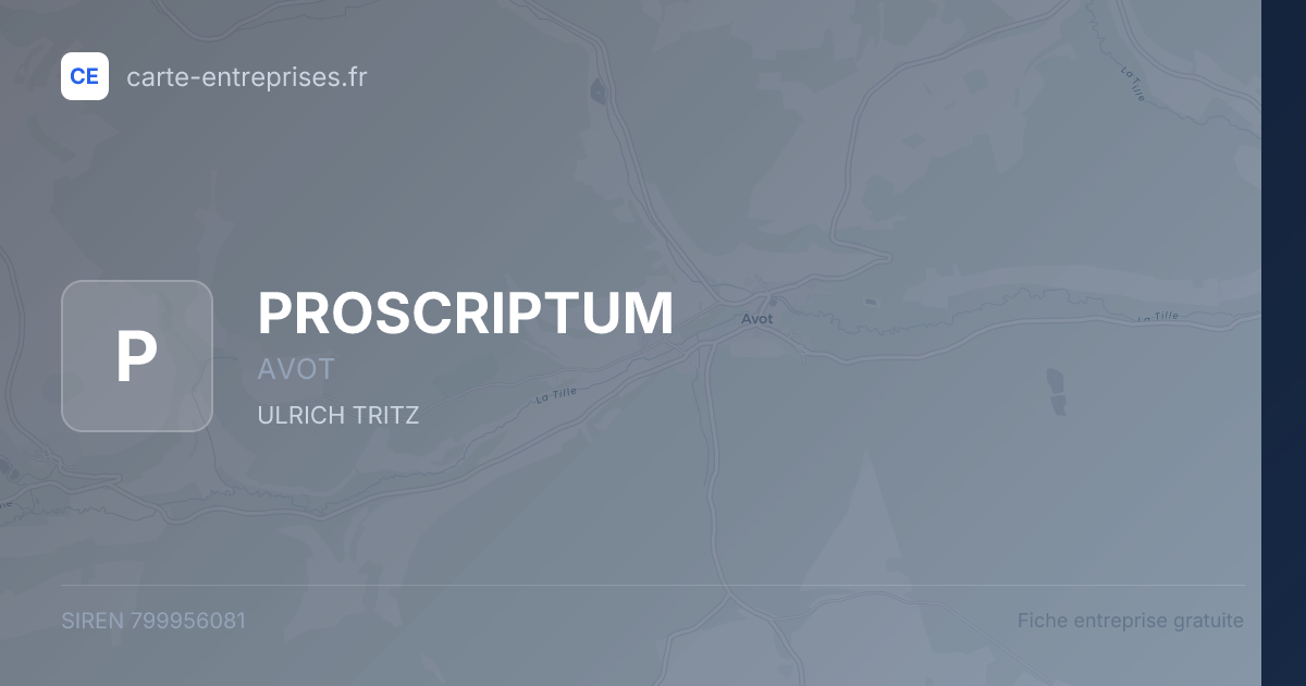 PROSCRIPTUM — 799956081 — fiche entreprise