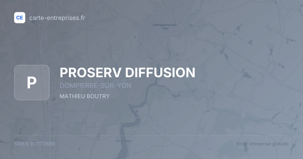 PROSERV DIFFUSION — 101177889 — fiche entreprise