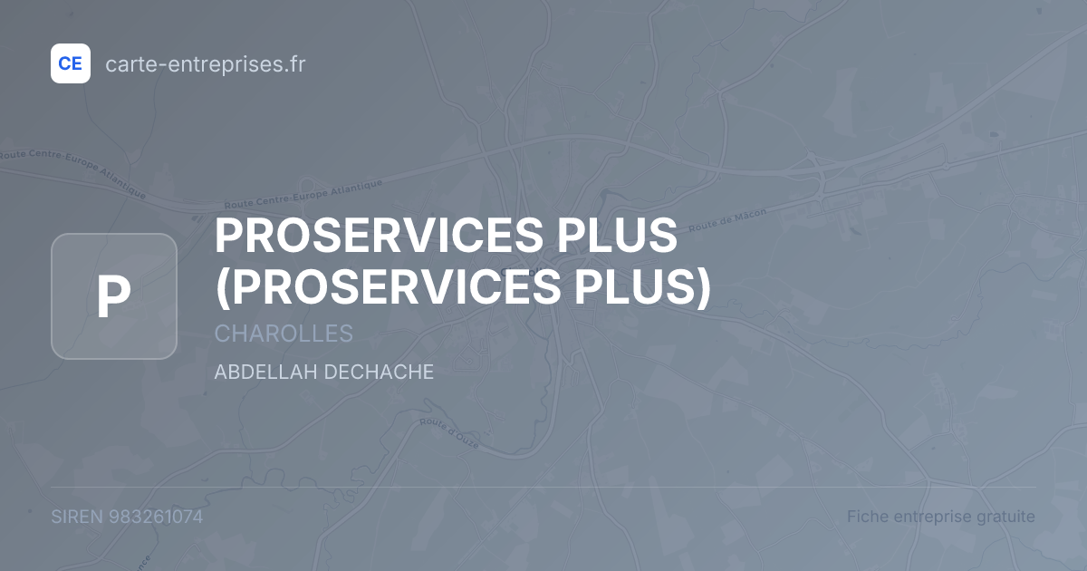 PROSERVICES PLUS — 983261074 — fiche entreprise