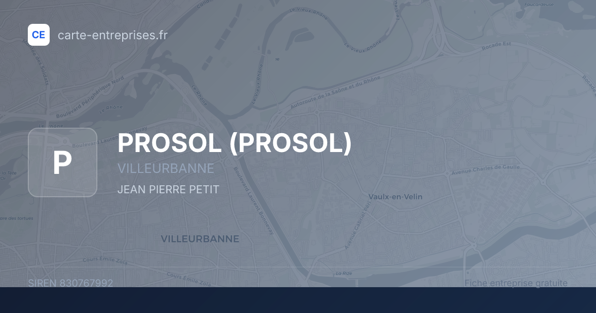 PROSOL — 830767992 — fiche entreprise