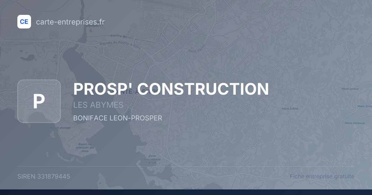 PROSP' CONSTRUCTION — 331879445 — fiche entreprise