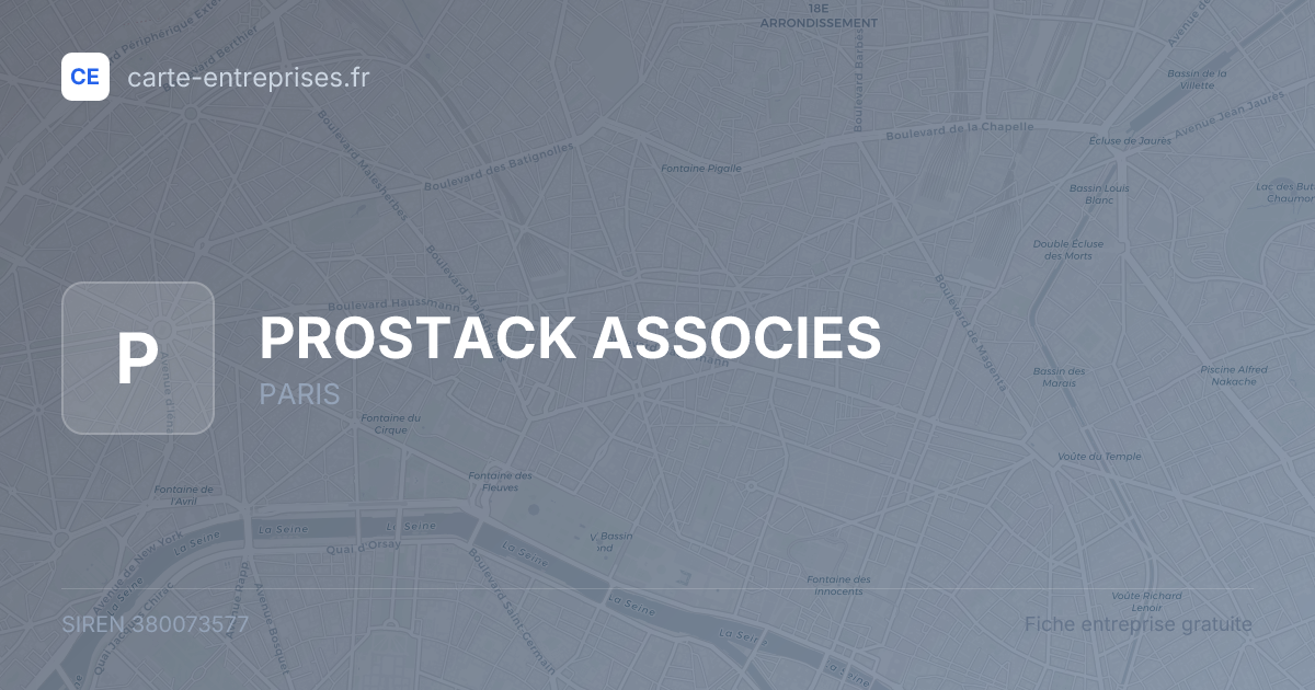 PROSTACK ASSOCIES — 380073577 — fiche entreprise