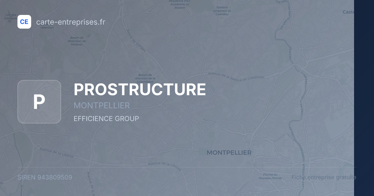 PROSTRUCTURE — 943809509 — fiche entreprise