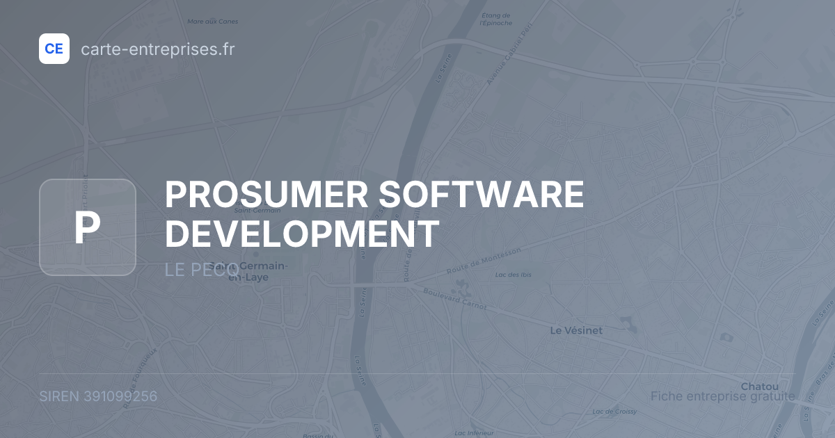 PROSUMER SOFTWARE DEVELOPMENT — 391099256 — fiche entreprise