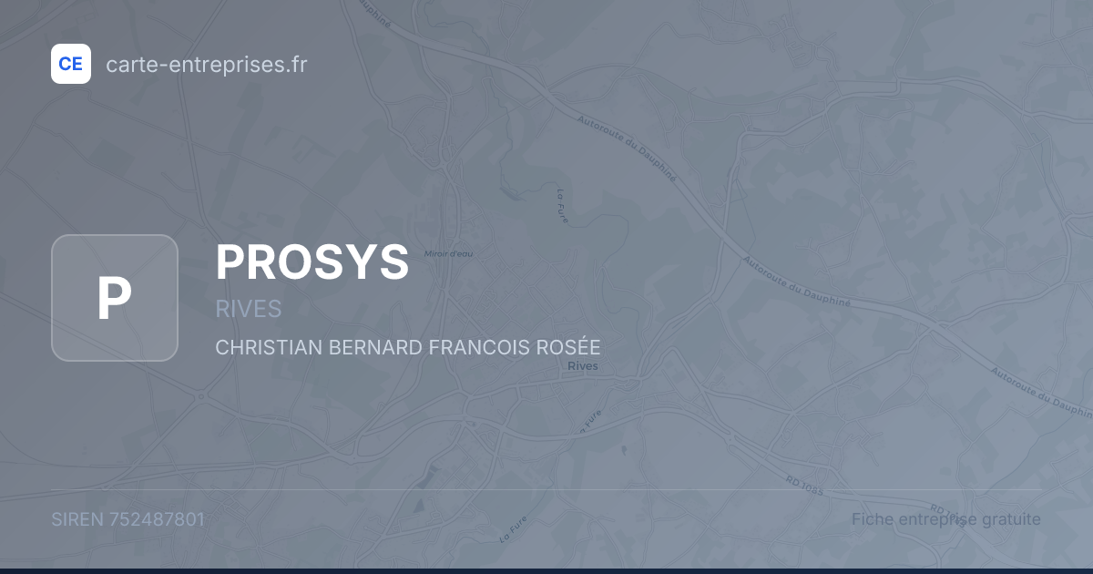 PROSYS — 752487801 — fiche entreprise