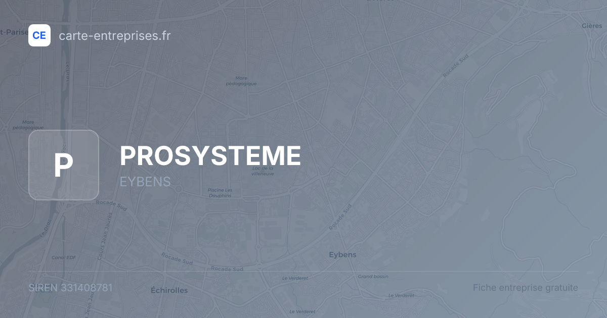 PROSYSTEME — 331408781 — fiche entreprise
