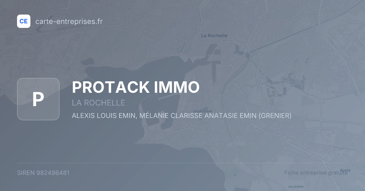PROTACK IMMO — 982496481 — fiche entreprise