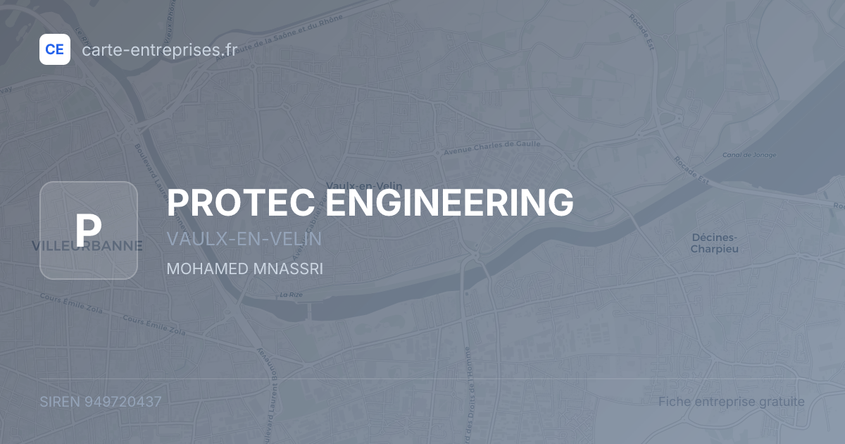 PROTEC ENGINEERING — 949720437 — fiche entreprise