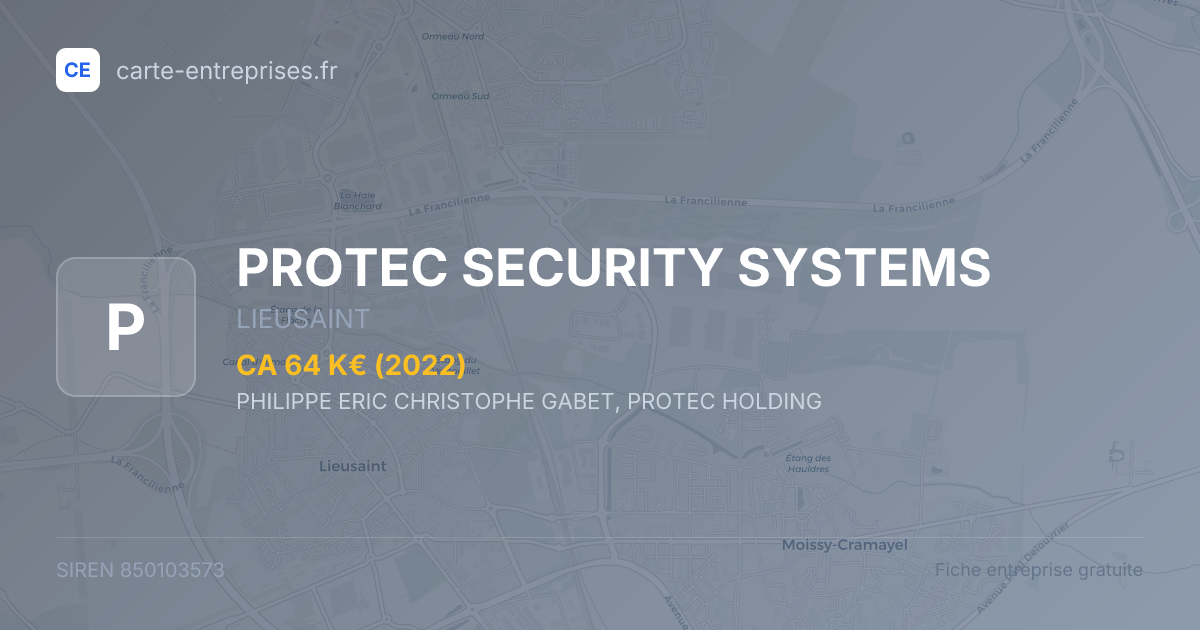 PROTEC SECURITY SYSTEMS — 850103573 — fiche entreprise