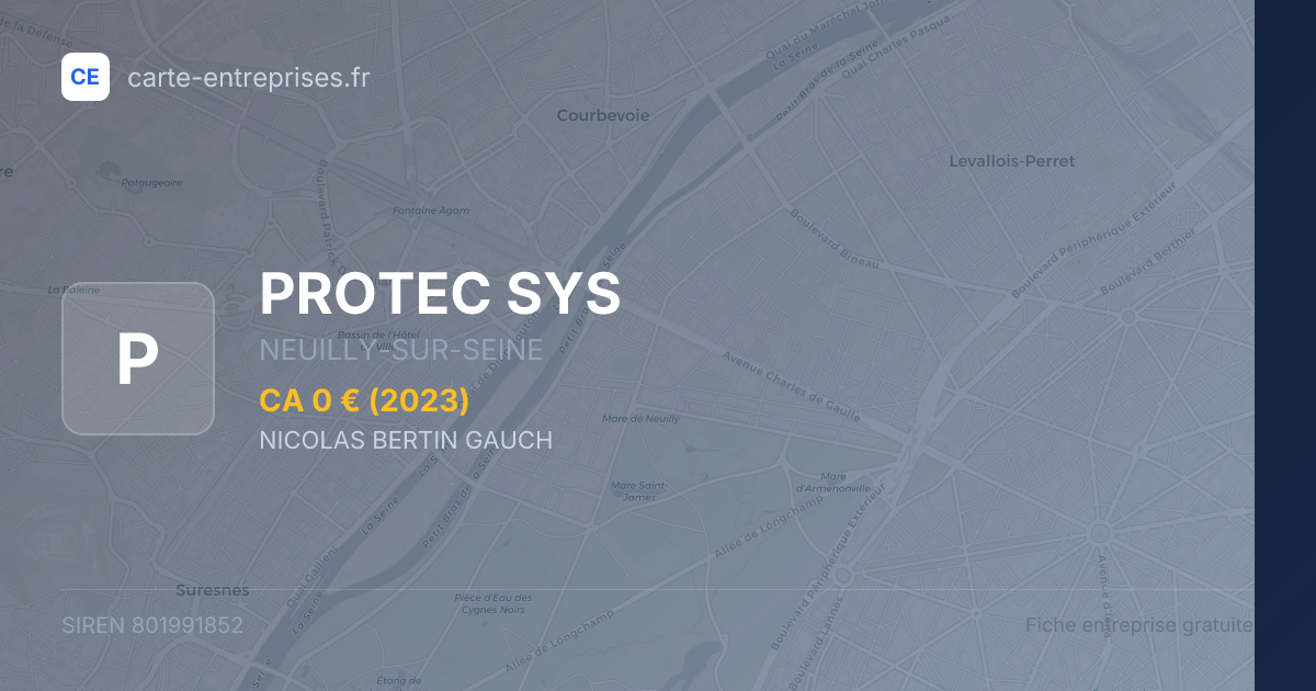 PROTEC SYS — 801991852 — fiche entreprise