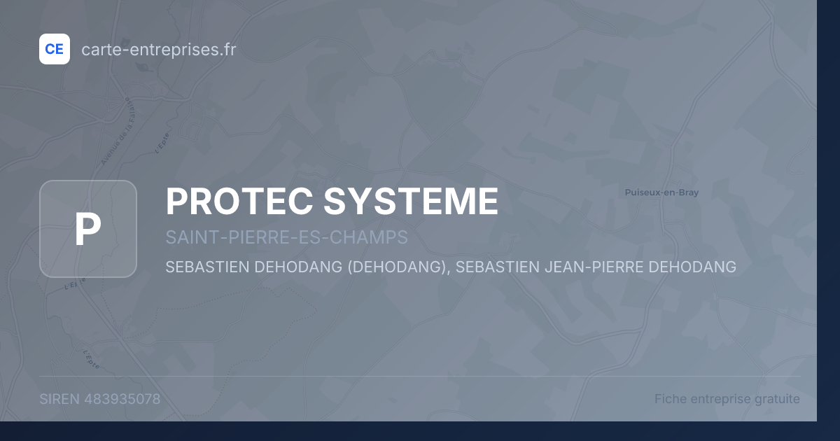 PROTEC SYSTEME — 483935078 — fiche entreprise