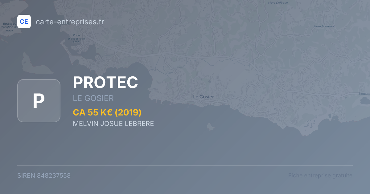 PROTEC — 848237558 — fiche entreprise