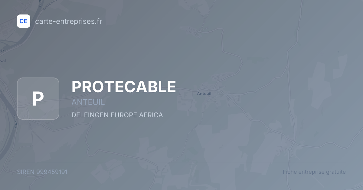 PROTECABLE — 999459191 — fiche entreprise