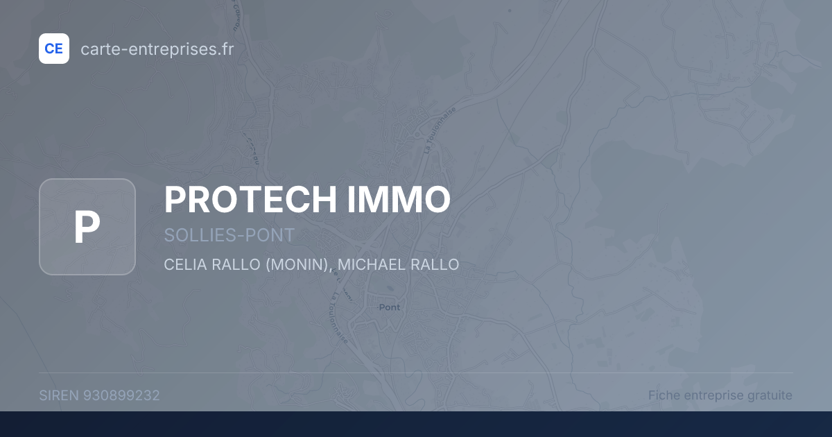 PROTECH IMMO — 930899232 — fiche entreprise