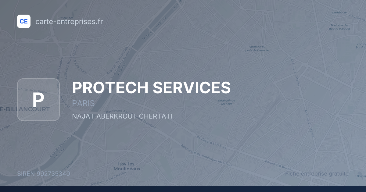 PROTECH SERVICES — 992735340 — fiche entreprise