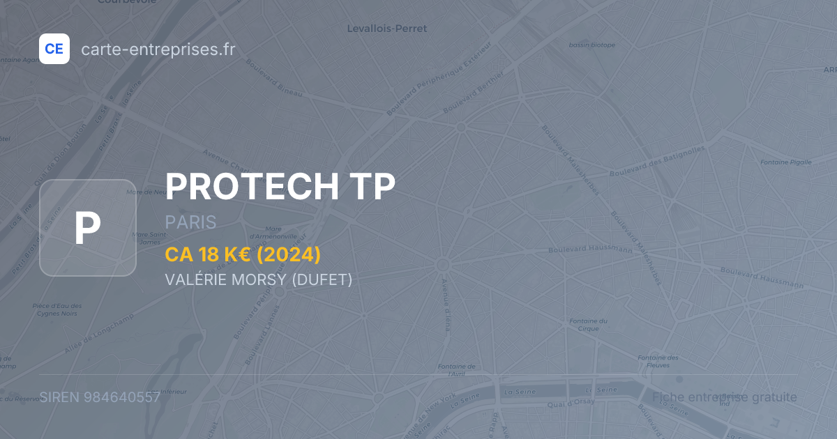 PROTECH TP — 984640557 — fiche entreprise