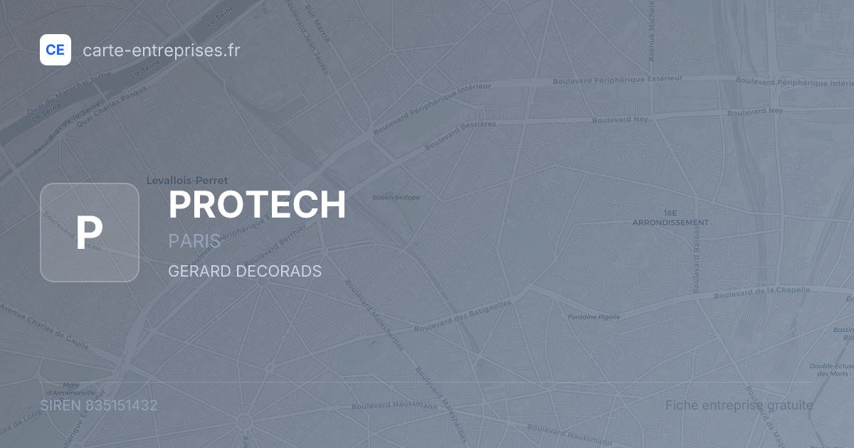 PROTECH — 835151432 — fiche entreprise