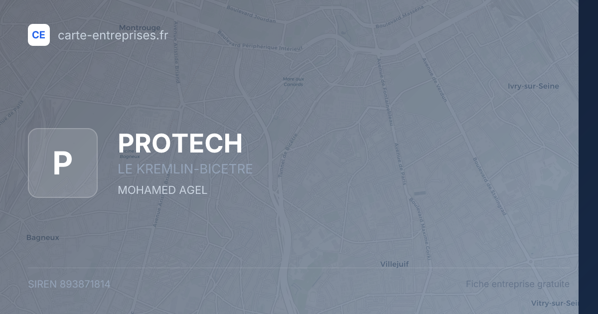 PROTECH — 893871814 — fiche entreprise