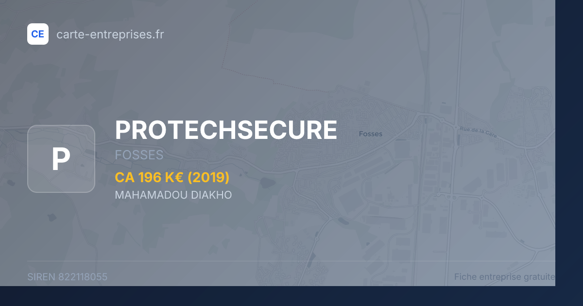 PROTECHSECURE — 822118055 — fiche entreprise