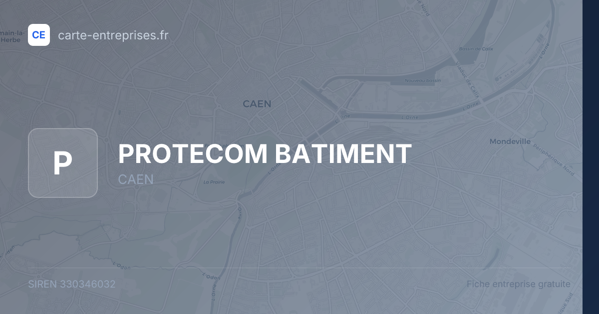 PROTECOM BATIMENT — 330346032 — fiche entreprise