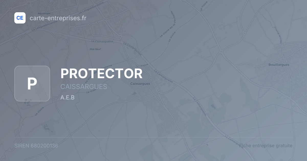 PROTECTOR — 680200136 — fiche entreprise